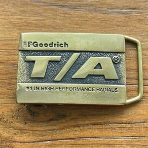 Vintage BF Goodrich T/A Solid Brass Belt Buckle